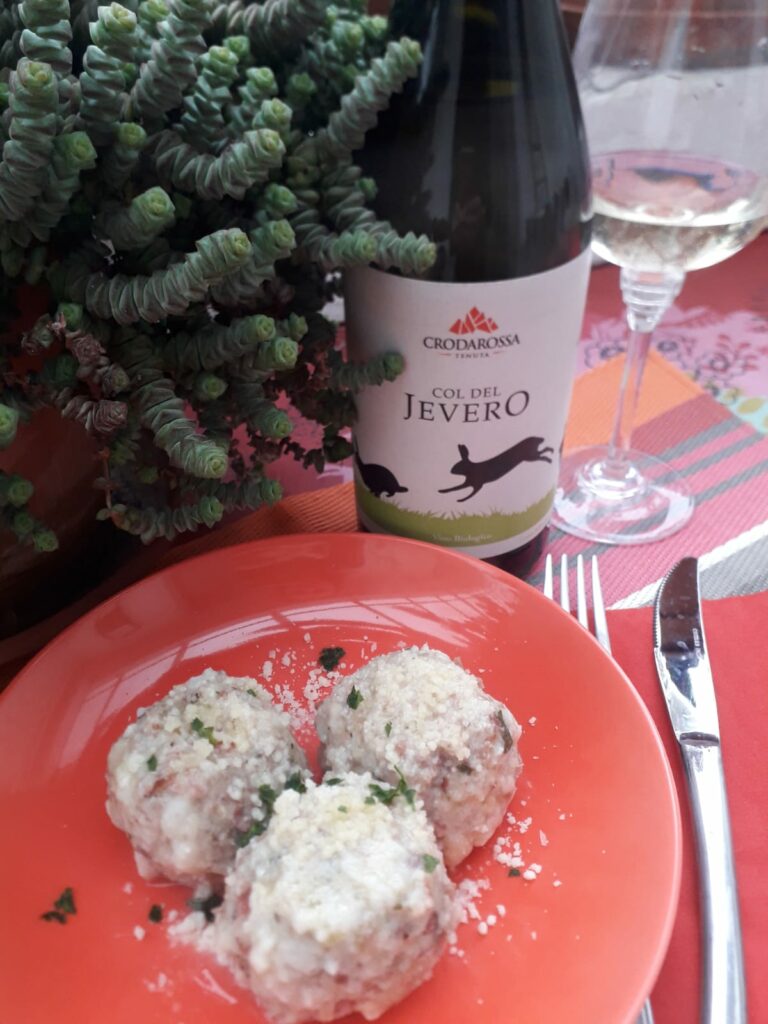 Col del Jevero di Crodarossa con polpettine di pesce casarecce